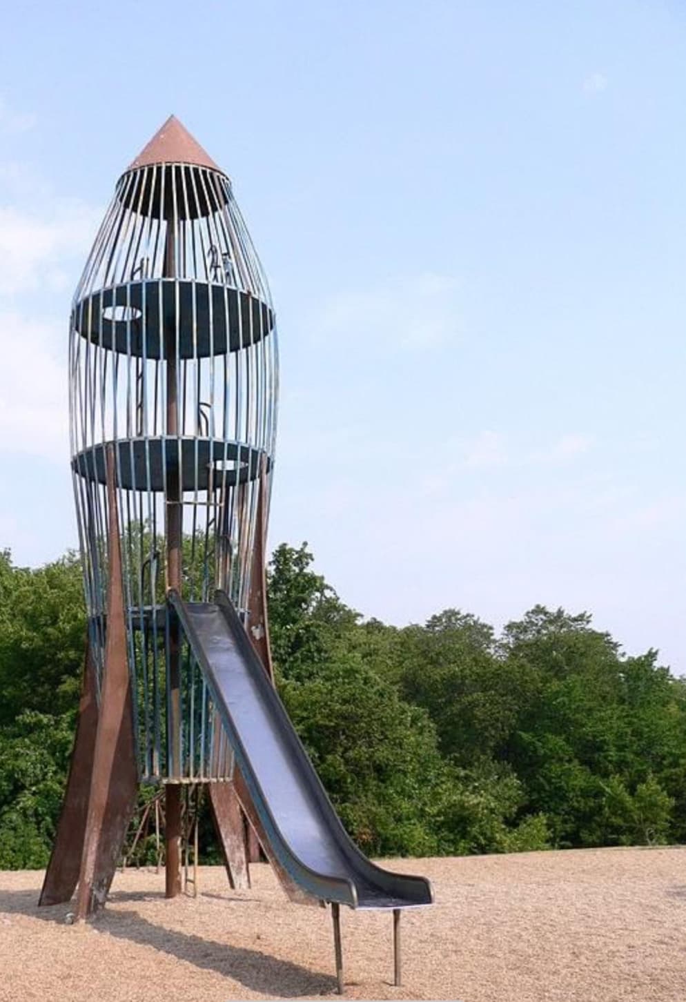 metal rocket ship playground